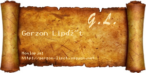 Gerzon Lipót névjegykártya