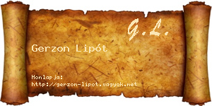 Gerzon Lipót névjegykártya